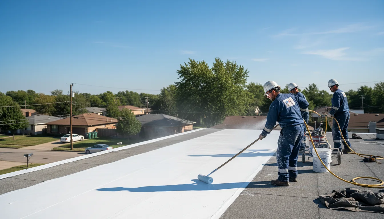 Commercial roof coating in Shabbona, IL near me